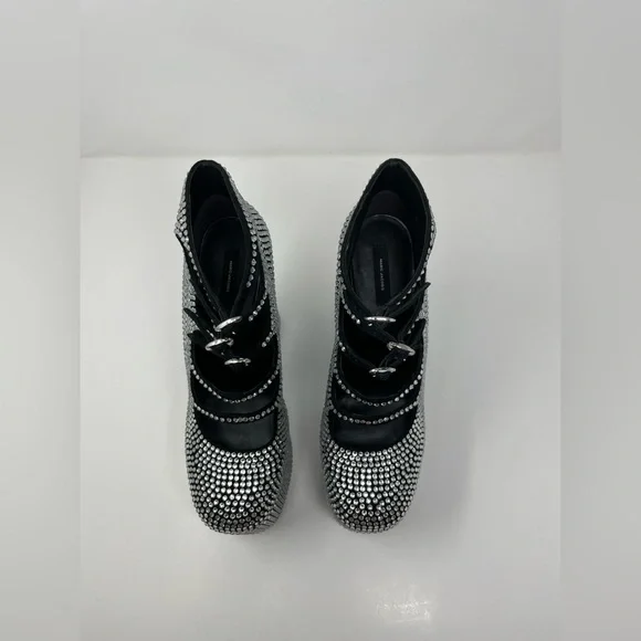 $650 MRSP | Marc Jacobs - The Rhinestone Kiki Ankle Boot | Black/Crystal | EU 40 - Picture 5 of 12